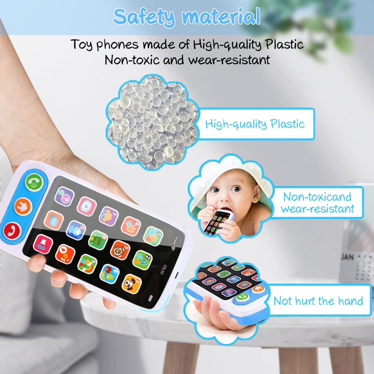 PATPAT Toy Phone for Kids, Battery Powered Kids Mobile Phone Toy, Dummy Phone for Babies, Kids Mobile Toy, Musical Toys for Kids Dummy Mobile Phone Christmas Gifts for Baby Boys Girls-Pink PATPAT Toy Phone for Kids, Battery Powered Kids Mobile Phone Toy, Dummy Phone for Babies, Kids Mobile Toy, Musical Toys for Kids Dummy Mobile Phone Christmas Gifts for Baby Boys Girls-Pink